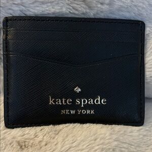Kate Spade Black Leather Card Wallet